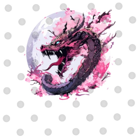 Japanese Dragon Retro Asian Oriental Dragon Cool Digital Files