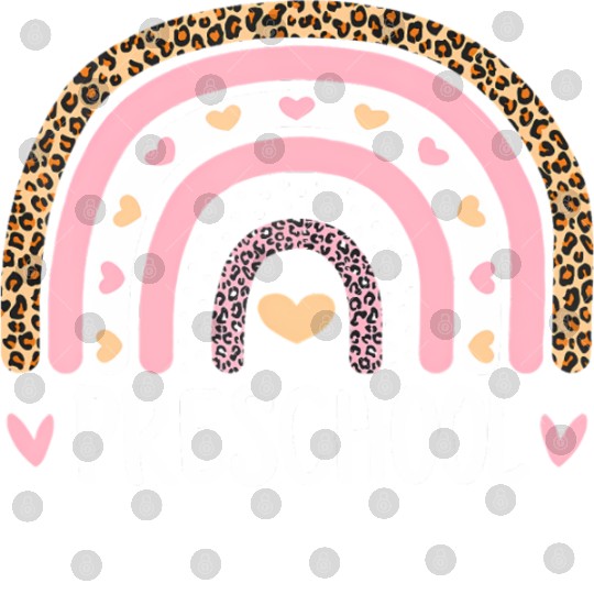 Leopard Rainbow Preschool Teacher Funny Back To Digital Files