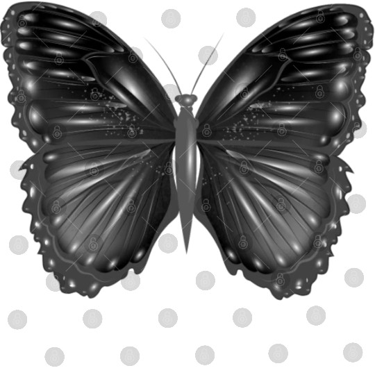 black fantasy butterfly with highlights Digital Files