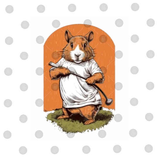 Golfer Guinea Pig Golf Club Golfing Golf Player Digital Files