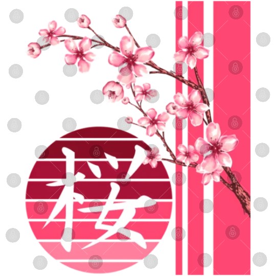Sakura Flowers Spring Cherry Blossoms Japanese Kan Digital Files