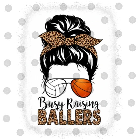 Volleyball And Baetball Mom Messy Bun Busy Digital Files