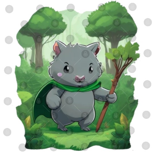 Wombat Hero - Green Cape Wombat Digital Files