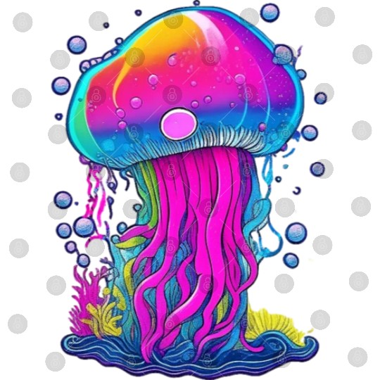 Vibrant Jellyfish Colorful Digital Files