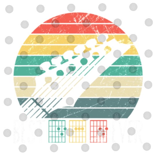 Best Dad Ever Guitar Music Vintage Fathers Day Digital Files