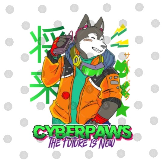 Cyberpunk Futuristic Dog Digital Files