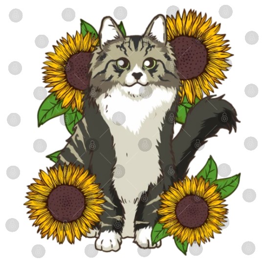 Floral Sunflower Norwegian Forest Digital Files