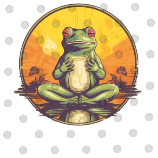 Yoga Meditation Namaste Frog Digital Files