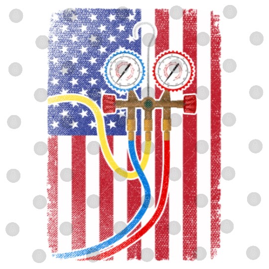 Patriotic HVAC Technician American Flag HVAC Tech Digital Files