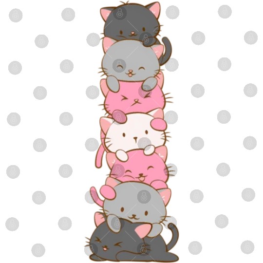 Demigirl Pride Kawaii Cat Digital Files