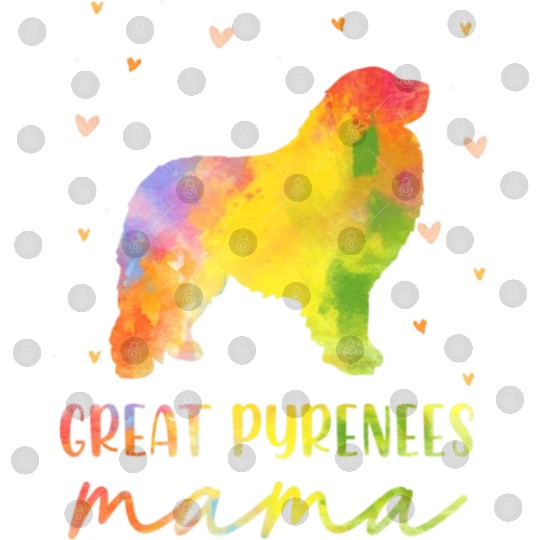Great Pyrenees Mom Colorful Great Pyrenees Gifts Digital Files