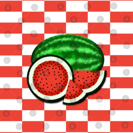 Watermelon on Watermelon Pink Background Digital Files