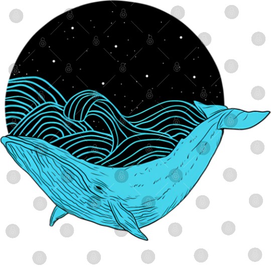 Humpback Whale Midnight Space Whale Digital Files