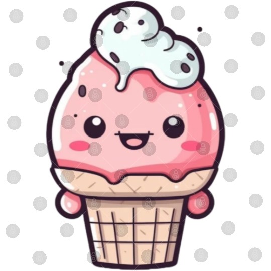 Embrace the Sweetness of our Cute Soft Ice Cream Digital Files