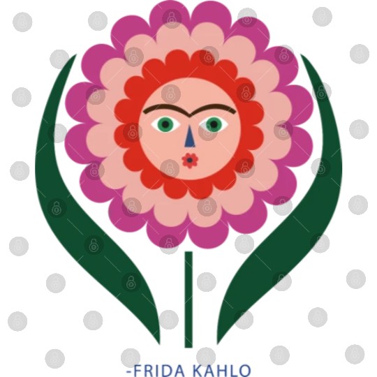 Frida Kahlo Colorful Flower Feminist Mexican Digital Files