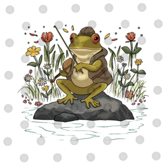 Frog Lover Cottagecore Aesthetic Floral Animal Digital Files