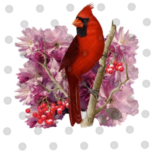 Funny Red Cardinal Bird Ornament Christmas Gifts Digital Files