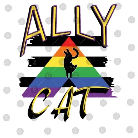 LGBTQ Ally Cat Gay Pride Rainbow Ally Cat Lovers Digital Files