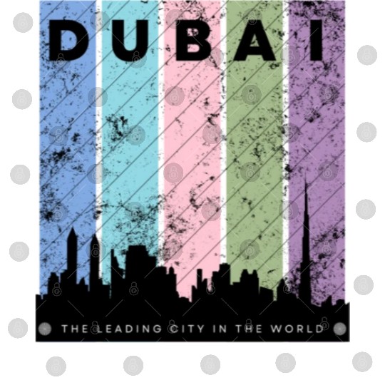 Black Colorful Dubai The Leading City in the World Digital Files