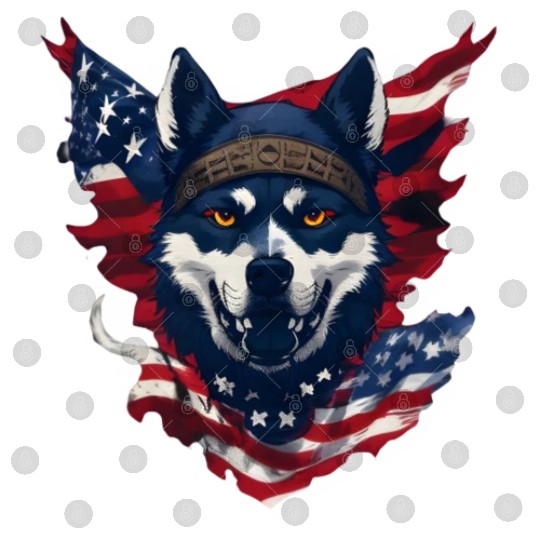 Cute American Pride 4th of July Dog Flag Digital Files
