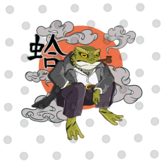 Japanese frog in Yakuza gangster costume Digital Files
