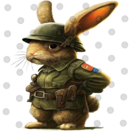 Courageous Bunny Soldier Digital Files