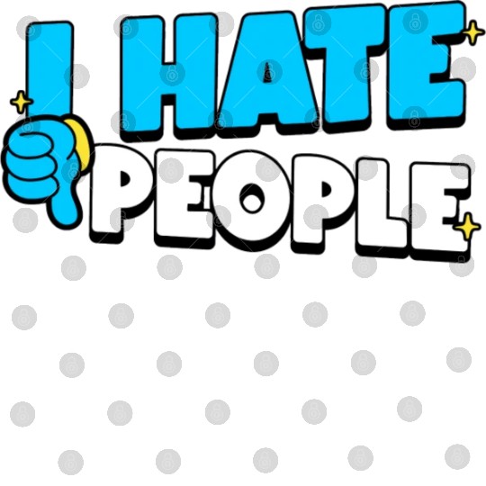 I Hate People Retro cool Digital Files
