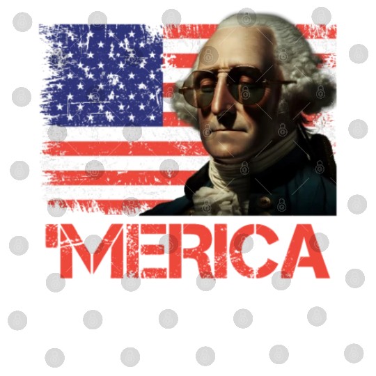 Merica George Washington Independence Day USA Digital Files