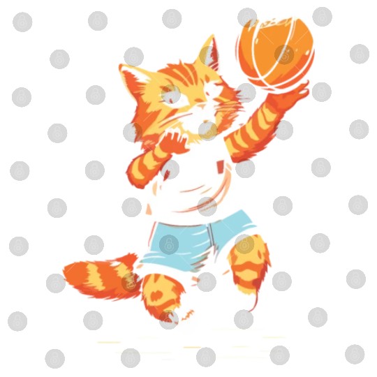 Basketball Cat Basketball Player I Love Basketball Digital Files