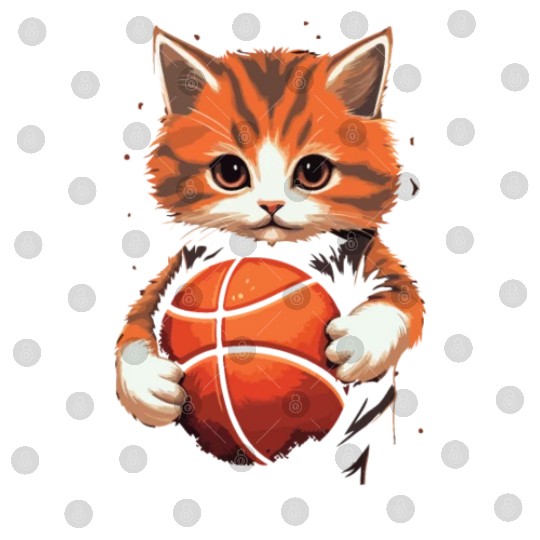 Basketball Cat Basketball Player I Love Basketball Digital Files