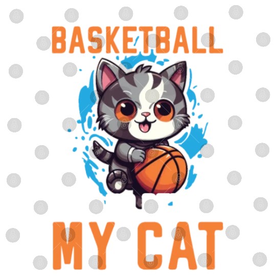 Basketball Cat Basketball Player I Love Basketball Digital Files