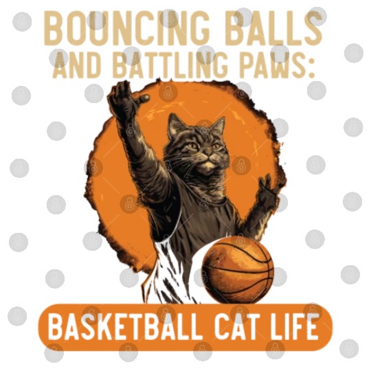 Basketball Cat Basketball Player I Love Basketball Digital Files