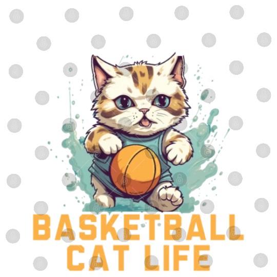 Basketball Cat Basketball Player I Love Basketball Digital Files