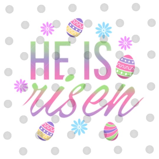 He Is Risen Easter Christian Message Easter Eggs Digital Files