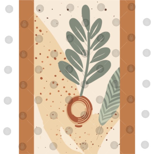 Abstract Flora Leaf Expression Digital Files