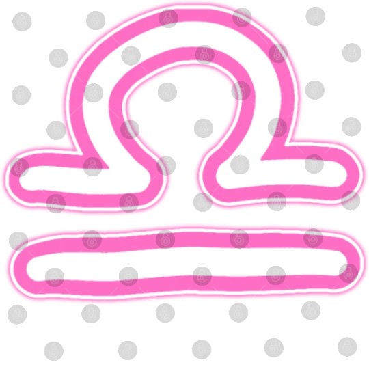 Libra Zodiac Sign Neon Pink Digital Files