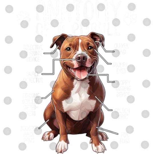 Anatomy Pitbull Dog Cute Pittie Lover PitBul Digital Files