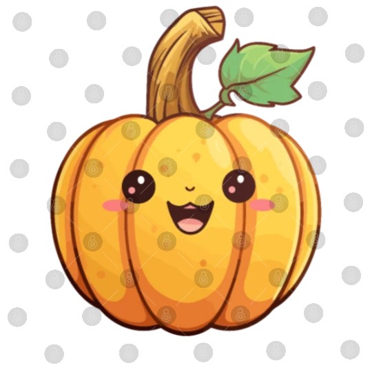 Pumpkin kawaii Digital Files