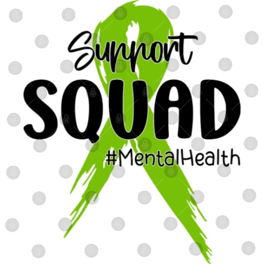 Support Squad Mental Health Awareness Lime Green Digital Files