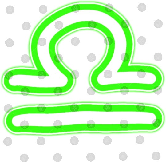 Libra Zodiac Sign Neon Green Digital Files
