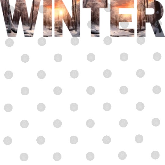 Winter Font With Forest Background Graphic Digital Files
