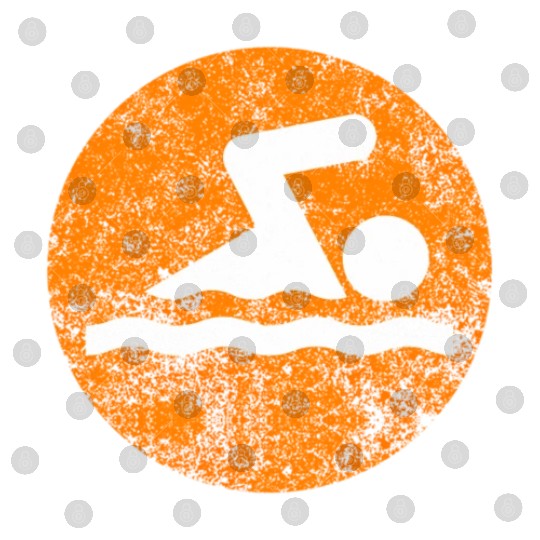 Swim Orange Swim Icon Digital Files