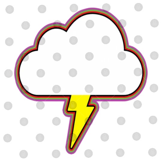 Thunder Cloud Lightning Raining Storm Digital Files