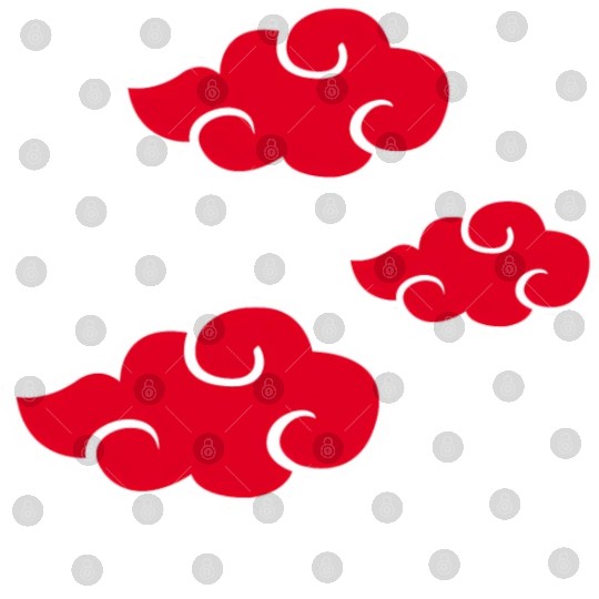 Ninja Red Clouds Anime Digital Files