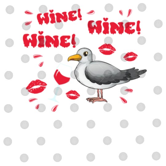 Wine Seagull Bird Lover Shorebird Seagulls Digital Files