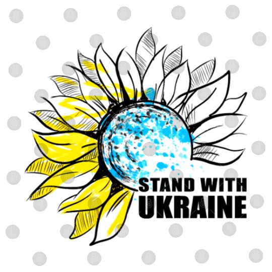 Sunflower Ukrainian Flag I Stand With Ukraine Ukra Digital Files