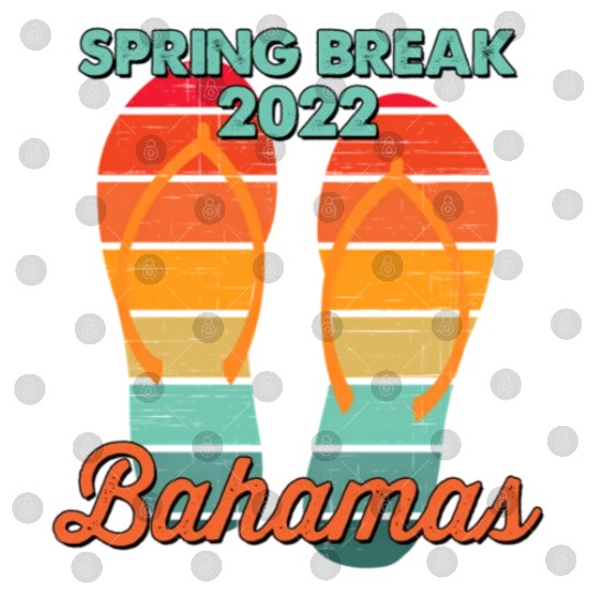 Spring Break Bahamas Beach 2022 Flip Flops Digital Files
