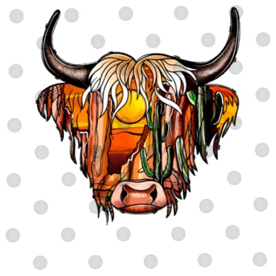 Desert Dreamer Highland Cow Digital Files