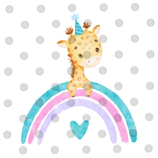 Cute Colorful Giraffe Digital Files
