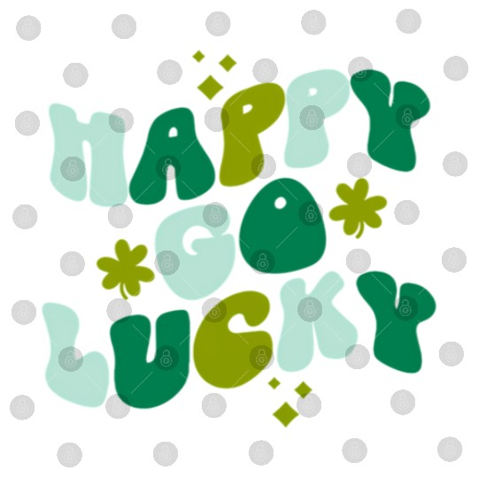 Happy Go Lucky St Patrick'S Day Shamrock Digital Files